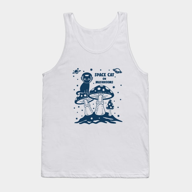 Cat and mushrooms Tank Top by My Happy-Design